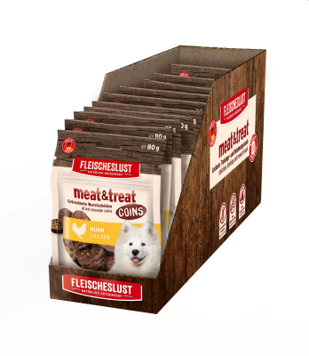 Fleischeslust meat & treat Coins Huhn 10 x 80 g