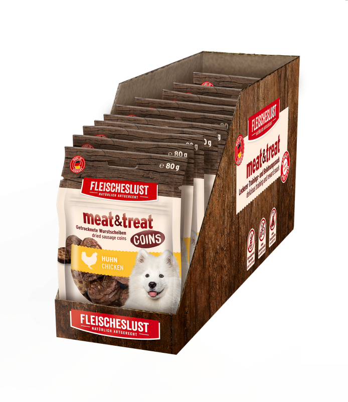 Fleischeslust meat & treat Coins Huhn 10 x 80 g