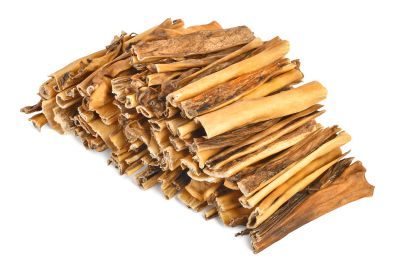 Thumbnail 2: Kaureks Natur Hundeleckerlies Hirschhaut (Gold) 1 Kg ca. 15 cm- hypoallergener Hunde-Kauartikel - Hunde-Snack - Kausnack - Leckerli