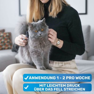 Thumbnail 2: BluePet Kurzhaar Unterfellbürste 2.0 - Deshedder, Unterwollbürste für Hunde & Katzen im Fellwechsel - Entfernen von Unterwolle, Filz & Knoten - Unterwollkamm