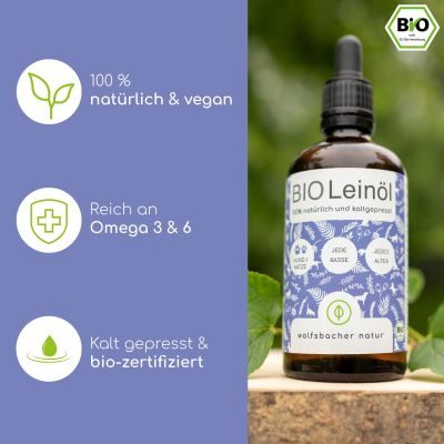 Thumbnail 3: Wolfsbacher Natur Bio Leinöl 100ml