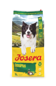 Josera Adult SensiPlus, glutenfreies Trockenfutter für empfindliche, ausgewachsene Hunde, 3x3kg