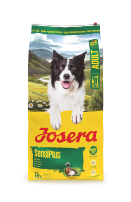 Josera Adult SensiPlus, glutenfreies Trockenfutter für empfindliche, ausgewachsene Hunde, 3x3kg