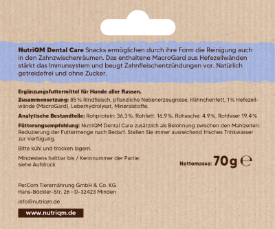 Thumbnail 3: NutriQM Dental Care Rind 5x 70g