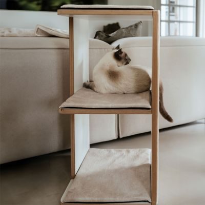 Thumbnail 8: stylecats® Kratzturm Tumba 3 Liegeflächen (M) 81 cm, weiß/grau/grau