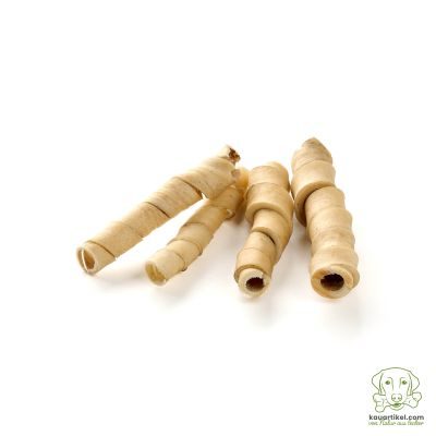 kauartikel.com Büffel-Haut, gedreht   -  Hunde-Kauartikel - Hunde-Snack - Büffel-Kausnack - Leckerli vom Rind