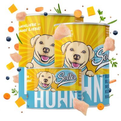 Thumbnail 1: Sollis Nassfutter für Hunde | Ohne Getreide & Zucker | Huhn 6x800g