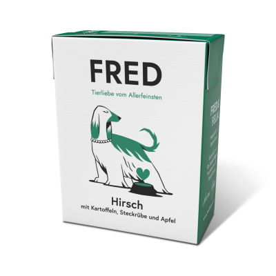 FRED FRED Hundenassfutter Hirsch mit Kartoffeln & Steckrüben 10x390g