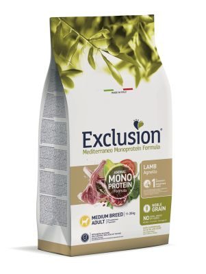 Exclusion Mediterraneo Noble Grain Adult Lamm Medium 12 kg