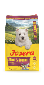 Josera Mini Junior Duck & Salmon, Trockenfutter für heranwachsende Hunde kleiner Rassen 10kg