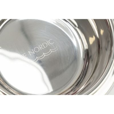 Thumbnail 5: TRIXIE BE NORDIC Napf-Set, MDF/Edelstahl 2 × 0,9 l/ø 17 cm/44 × 21 × 14 cm / Weiß