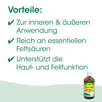 Thumbnail 6: insektoVet® Bio-Kokos-Schwarzkümmel-Öl 100 ml - Natürliches Ergänzungsfuttermittel für Hunde mit hochwertigen Bio-Ölen