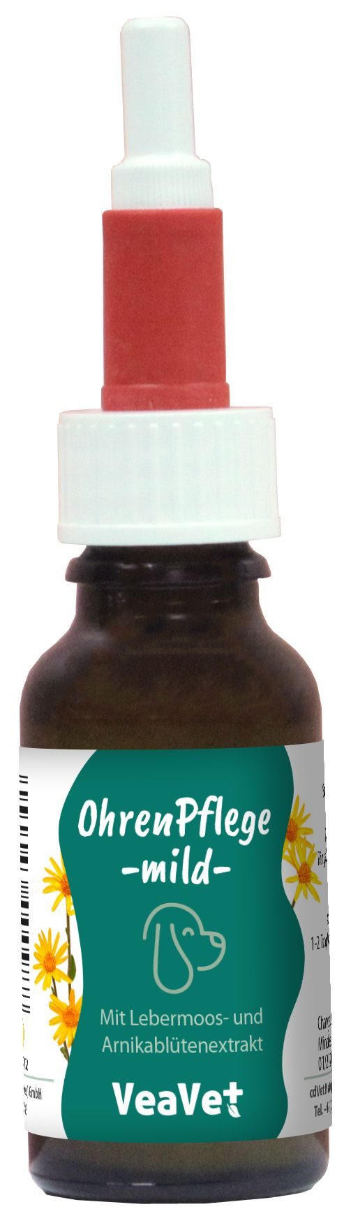 cdVet VeaVet Ohrenpflege mild 20 ml – Natürliche Ohrpflege für Hunde & Katzen