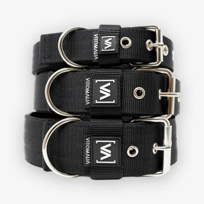 Thumbnail 3: Vitomalia VitomaliaKlassisches Hundehalsband mit abstehender Innenfütterung - Schwarz