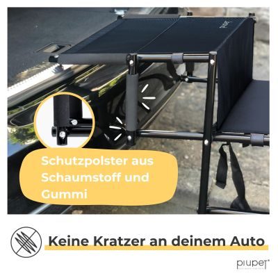 Thumbnail 4: PIUPET Klappbare Hundetreppe I Mobile Auto-Einstiegshilfe für große und kleine Hunde I Wasserabweisende PVC Hundeleiter für Sicherheit und Komfort