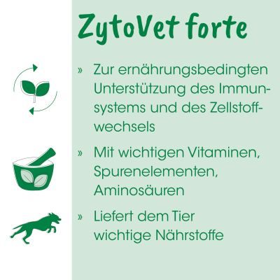 Thumbnail 6: cdVet ZytoVet forte 150 g – Natürliche Ergänzung für Zellstoffwechsel & Immunsystem
