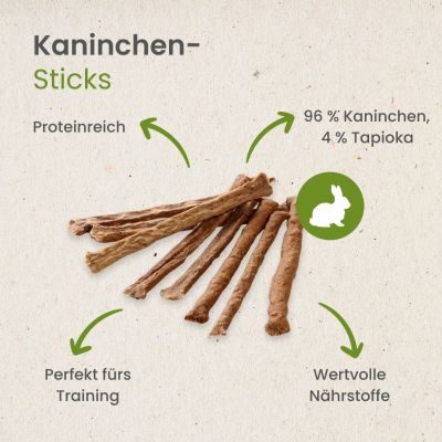 Thumbnail 5: kauartikel.com Kaninchen-Sticks - Hunde-Kauartikel - Hunde-Snack - Hypoallergen-Kausnack - Hasen-Leckerli