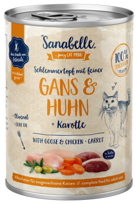 Sanabelle Sanabelle Nassfutter Schlemmertopf mit Gans & Huhn