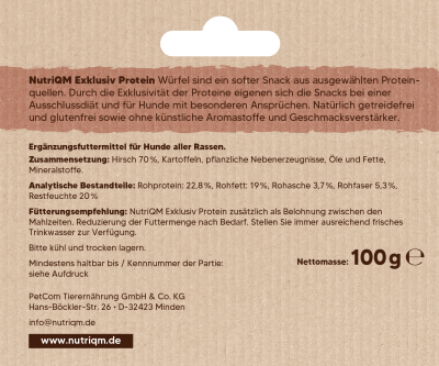 Thumbnail 4: NutriQM Exklusiv Protein Hirsch 5x 100g