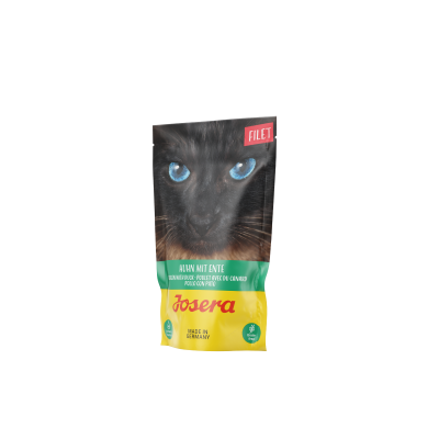 Josera Filet Huhn mit Ente – getreidefreies Nassfutter – 16x70g