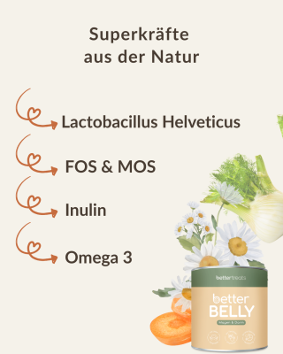 Thumbnail 4: bettertreats Verdauungs-Snacks für Hunde mit Prä- & Postbiotika. Natürliche Unterstützung gegen Sodbrennen, Blähungen, Gras- & Kotfressen - täglich füttern