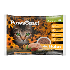 Pawsome!® Pawsome!® Adult Huhn 85g 4er Flowpack