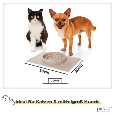Thumbnail 6: PIUPET Anti Schling Napf I 300ml I Slow Feeder Hund I Antischlingnapf Katze I Antischlingnapf Hund I Spülmaschinenfester Schlingnapf