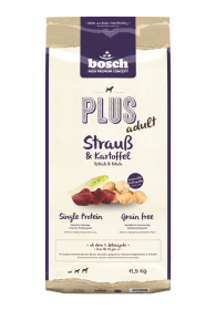 bosch Tiernahrung HPC PLUS Strauß&Kartoffel – getreidefreies Hundefutter – 12,5kg