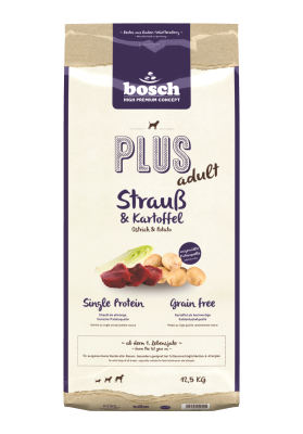Bild 1 von 1: bosch Tiernahrung HPC PLUS Strauß&Kartoffel – getreidefreies Hundefutter – 12,5kg