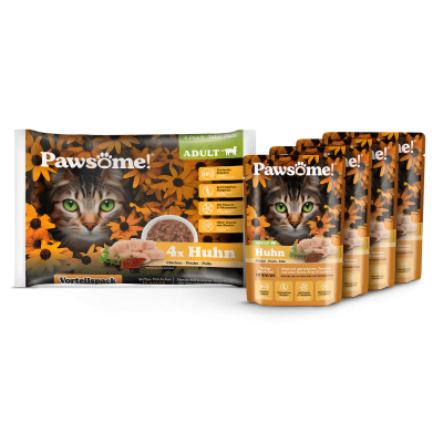 Thumbnail 3: Pawsome!® Pawsome!® Adult Huhn 85g 4er Flowpack