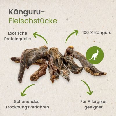Thumbnail 4: kauartikel.com Känguru-Fleischstücke - Hunde-Kauartikel - Hunde-Snack - Hypoallergen-Kausnack - Leckerli