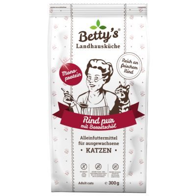 Betty's Landhausküche Betty's Landhausküche für Katzen Trockenfutter Rind pur 300g