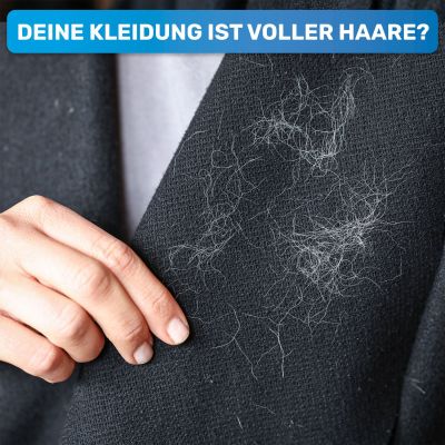 Thumbnail 4: BluePet 3er-Set Mini Fusselrolle wiederverwendbar: Tierhaarentferner - Hundehaare, Katzenhaare, Fussel - Kleiderbürste für unterwegs in der Jackentasche to go