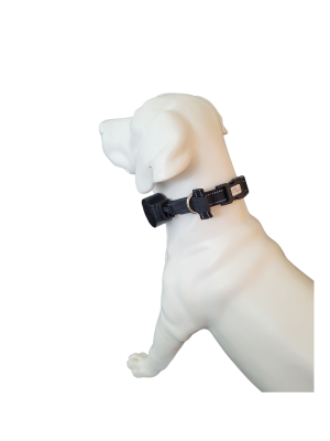 doddle for dogs Halsband mit integrierter Leine für große Hunde schwarz