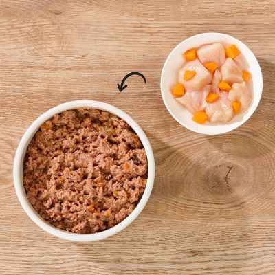 Thumbnail 2: Dogs'n Tiger Adult Premium Hundefutter, Nassfutter, Getreidefrei, Mahlzeit, Huhn & Karotte, 6x 400g