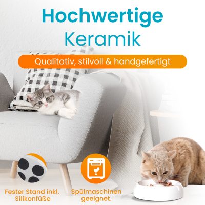Thumbnail 3: Lucky-Kitty Katzennapf Keramik Premium-Qualität M (Ø 18cm)