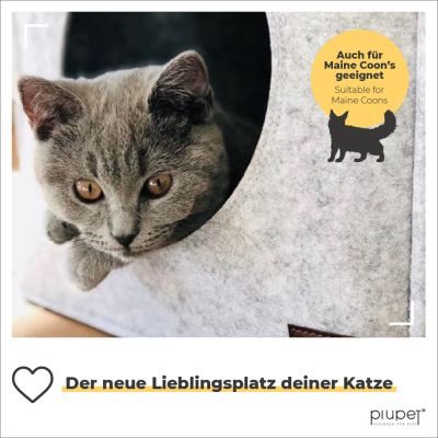 Thumbnail 1: PIUPET Katzenhöhle inkl. Kissen I Passend für z.B. IKEA® Kallax I Kuschelhöhle Katze