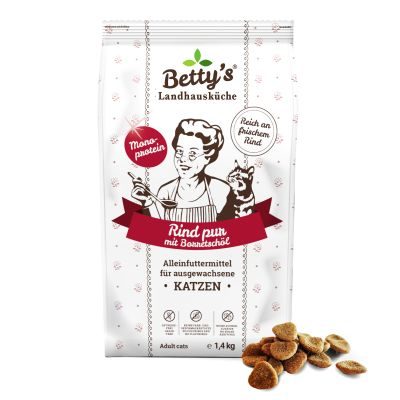 Thumbnail 4: Betty's Landhausküche Betty's Landhausküche für Katzen Trockenfutter Rind pur 1,4 kg