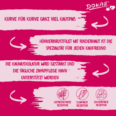 Thumbnail 4: Dokas Kauspirale Huhn & Rind Kausnack für Hunde 8x 3 Stk. Multipack