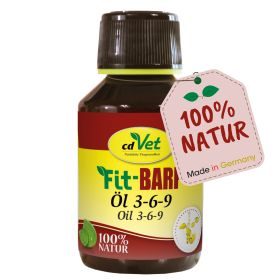 Fit-BARF® Öl 3-6-9 100 ml – Ergänzungsfuttermittel mit Omega-Fettsäuren