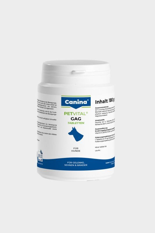 Canina PETVITAL GAG Tabletten für Gelenke, Sehnen & Bänder von Hunden 180g (ca. 180 Stück)