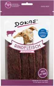 Dokas Rindfleisch getrocknet Hundeleckerli Rind 12x 70g Multipack
