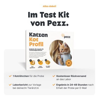 Thumbnail 2: Pezz Kotprofil für Katzen - 3in1 Test für eine umfassende Kotuntersuchung