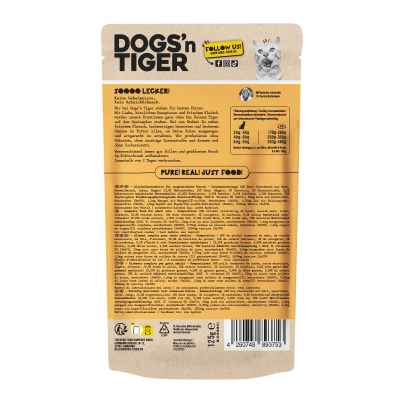 Thumbnail 3: Dogs'n Tiger Adult Katzenfutter, Schabernack, Nassfutter, Getreidefrei, Huhn, Ente & Zucchini, 24x 125g
