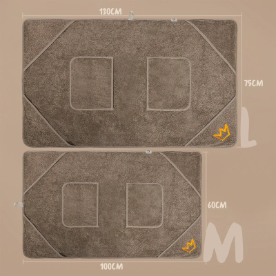 Thumbnail 4: Rudelkönig Hundehandtuch Frotta aus 100% Baumwolle - 6-Taschen-Griff - Größe L