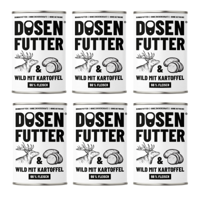 Thumbnail 3: Schnauze & Co. 6x Dosenfutter® WILD & KARTOFFEL 400g