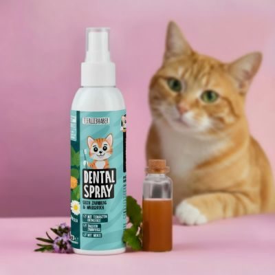 Tierliebhaber Dentalspray für Katzen - Gesunde Zähne & frischer Atem. Mit probiotischen Mikroorganismen gegen Zahnbelag
