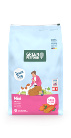 Green Petfood Mini with Insects, leicht verdauliches Trockenfutter mit Insektenprotein für ausgewachsene, kleine Hunde, 7,5kg