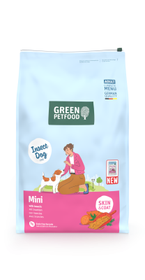 Green Petfood Mini with Insects, leicht verdauliches Trockenfutter mit Insektenprotein für ausgewachsene, kleine Hunde, 7,5kg