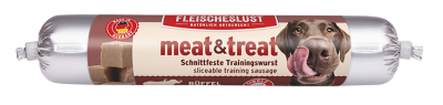 Thumbnail 3: Fleischeslust meat & treat Büffel 12 x 80 g Trainingswurst